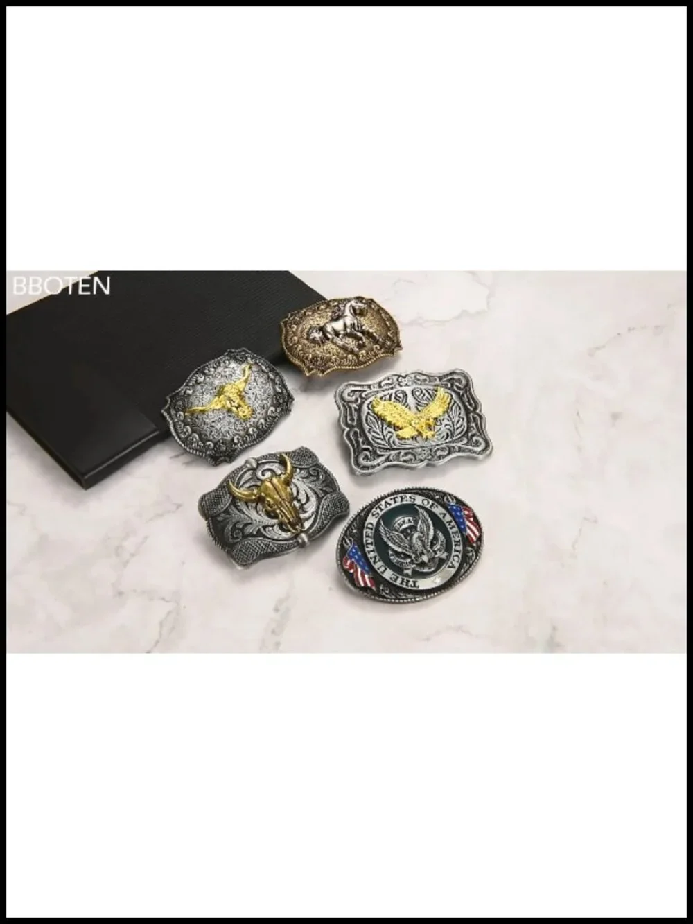 Western Floral Scorpion Belt Buckle for Men - 1.5